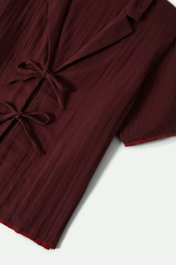 Burgundy Camp-Collar Shirt - Image 5
