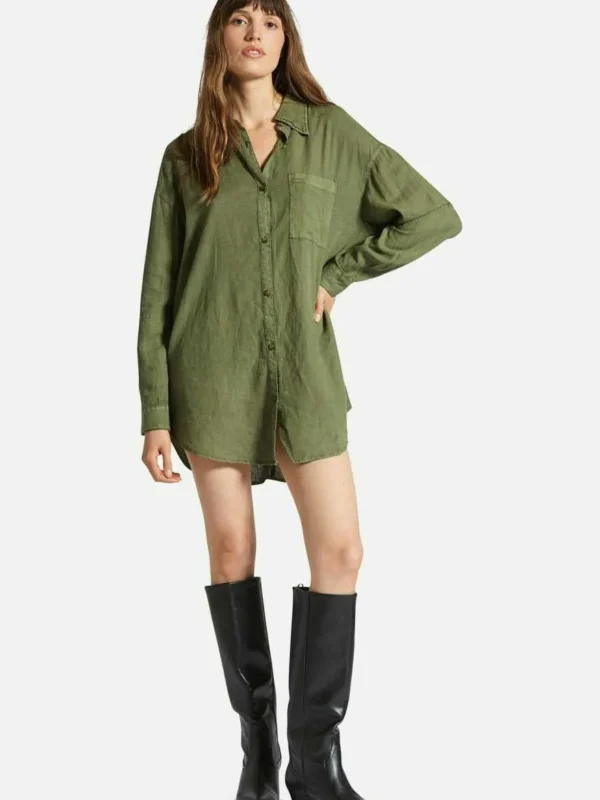 Vintage Linen Woven Shirtdress
