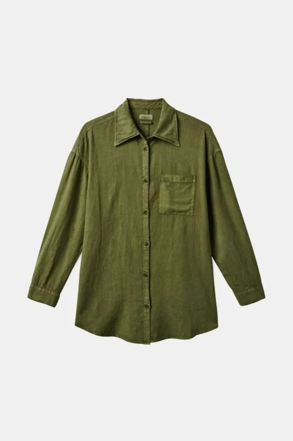 Vintage Linen Woven Shirtdress - Image 2